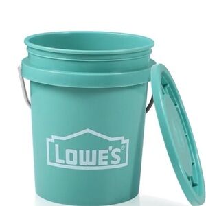 1pc Lowe's Teal Mini Bucket with Lid